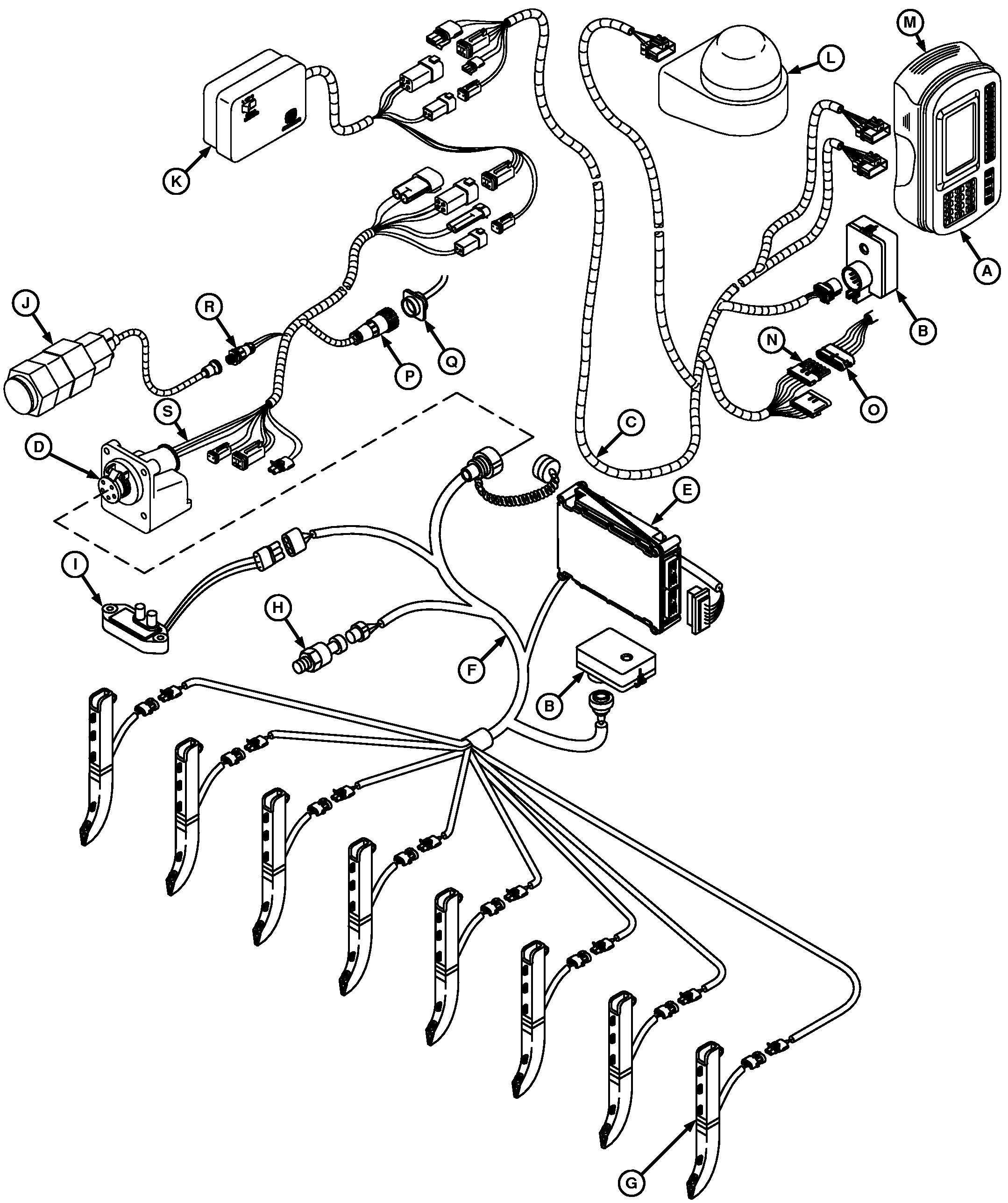 Ford 8000 Battery Wiring Harness