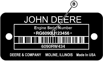 deere serial number engine un